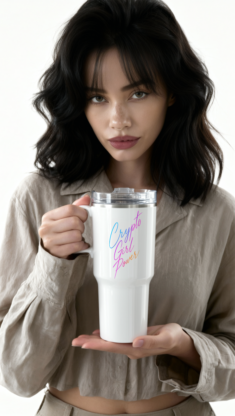 Crypto Girl Power Travel Mug