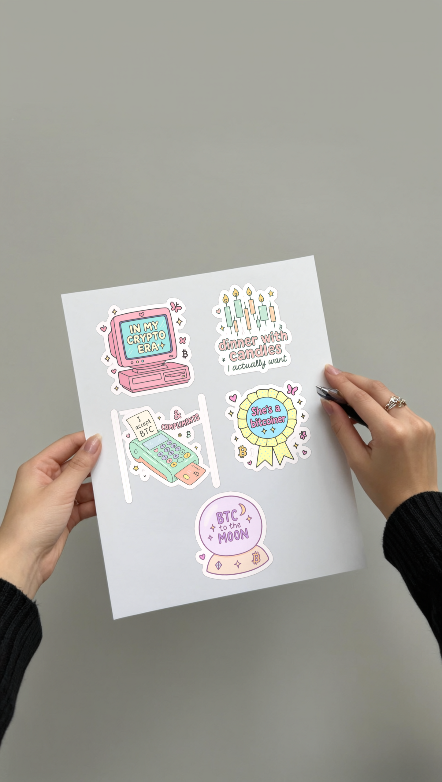 Crypto Girl Sticker Sheet